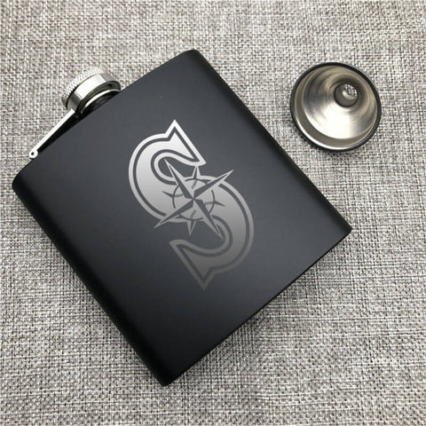 Seattle Mariners MLB Wine Liquor Matte Pot Hip Flask