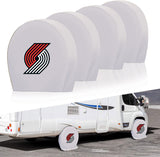 Portland Trail Blazers NBA Tire Covers Set of 4 or 2 for RV Wheel Trailer Camper Motorhome