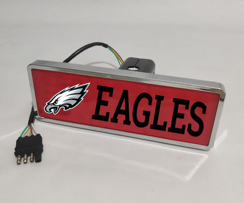 Philadelphia Eagles NFL Rectangular Hitch Cover LED Brake Light for Trailer