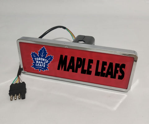 Toronto Maple Leafs NHL Rectangular Hitch Cover LED Brake Light for Trailer