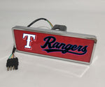 Texas Rangers MLB Rectangular Hitch Cover LED Brake Light for Trailer