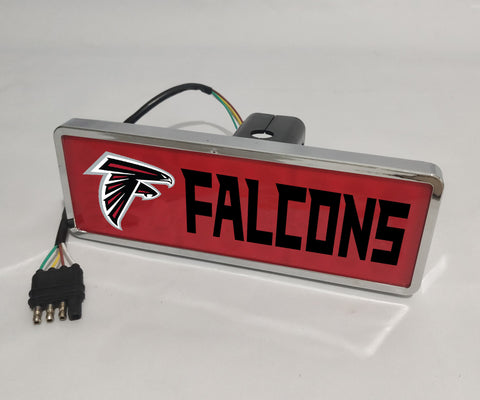 Atlanta Falcons NFL Rectangular Hitch Cover LED Brake Light for Trailer