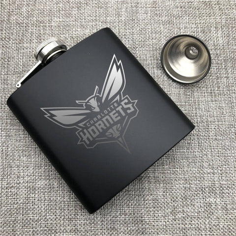 Charlotte Hornets NBA Wine Liquor Matte Pot Hip Flask