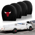 Chicago Bulls NBA Tire Covers Set of 4 or 2 for RV Wheel Trailer Camper Motorhome