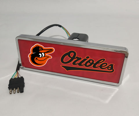 Baltimore Orioles MLB Rectangular Hitch Cover LED Brake Light for Trailer