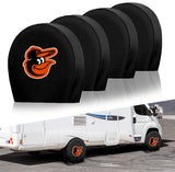 Baltimore Orioles MLB Tire Covers Set of 4 or 2 for RV Wheel Trailer Camper Motorhome