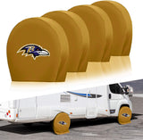 Baltimore Ravens NFL Tire Covers Set of 4 or 2 for RV Wheel Trailer Camper Motorhome