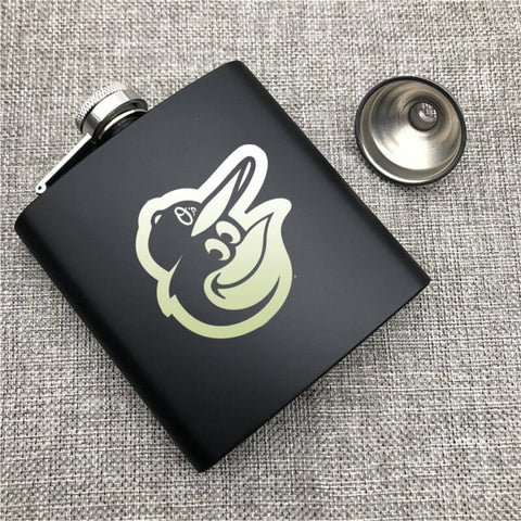 Baltimore Orioles MLB Wine Liquor Matte Pot Hip Flask