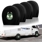 Milwaukee Bucks NBA Tire Covers Set of 4 or 2 for RV Wheel Trailer Camper Motorhome