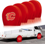 Calgary Flames NHL Tire Covers Set of 4 or 2 for RV Wheel Trailer Camper Motorhome