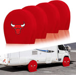 Chicago Bulls NBA Tire Covers Set of 4 or 2 for RV Wheel Trailer Camper Motorhome