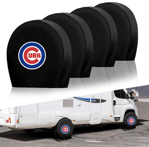 Chicago Cubs MLB Tire Covers Set of 4 or 2 for RV Wheel Trailer Camper Motorhome