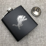 Detroit Lions NFL Wine Liquor Matte Pot Hip Flask