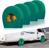 Chicago Blackhawks NHL Tire Covers Set of 4 or 2 for RV Wheel Trailer Camper Motorhome