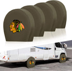 Chicago Blackhawks NHL Tire Covers Set of 4 or 2 for RV Wheel Trailer Camper Motorhome