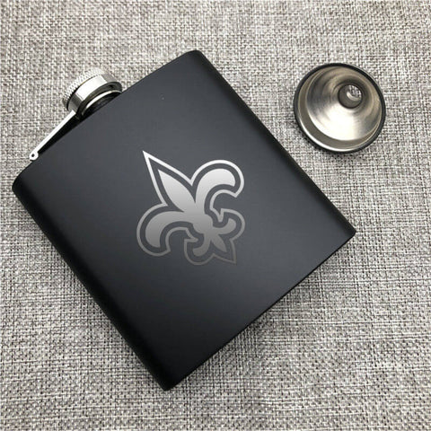 New Orleans Saints NFL Wine Liquor Matte Pot Hip Flask