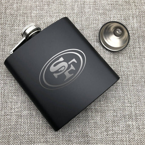 San Francisco 49ers NFL Wine Liquor Matte Pot Hip Flask