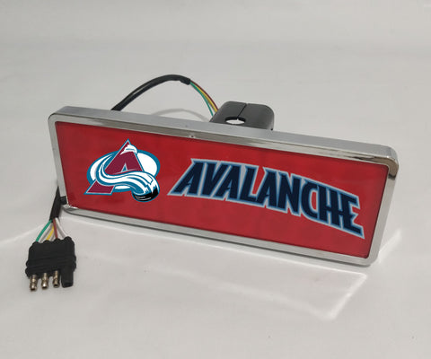 Colorado Avalanche NHL Rectangular Hitch Cover LED Brake Light for Trailer