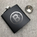 Boston Bruins NHL Wine Liquor Matte Pot Hip Flask