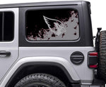 Arizona Cardinals NFL Rear Side Quarter Window Vinyl Decal Stickers Fits Jeep Wrangler