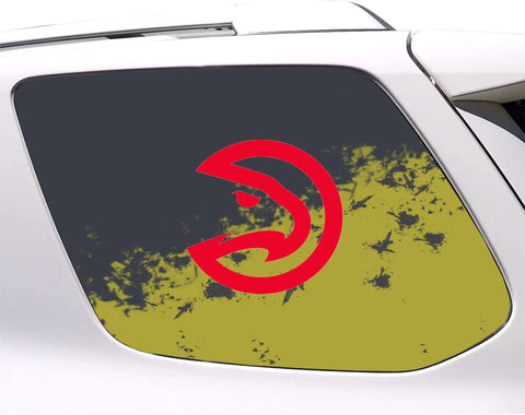 Atlanta Hawks NBA Rear Side Quarter Window Vinyl Decal Stickers Fits Toyota 4Runner