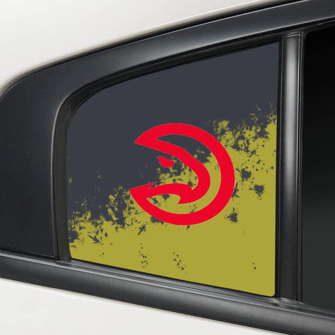 Atlanta Hawks NBA Rear Side Quarter Window Vinyl Decal Stickers Fits Dodge Charger