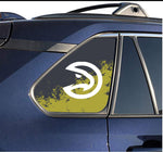 Atlanta Hawks NBA Rear Side Quarter Window Vinyl Decal Stickers Fits Toyota Rav4