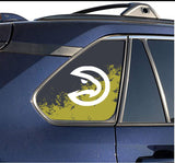 Atlanta Hawks NBA Rear Side Quarter Window Vinyl Decal Stickers Fits Toyota Rav4