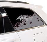 Baltimore Ravens NFL Rear Side Quarter Window Vinyl Decal Stickers Fits Jeep Grand