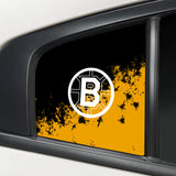 Boston Bruins NHL Rear Side Quarter Window Vinyl Decal Stickers Fits Dodge Charger