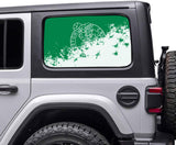 Boston Celtics NBA Rear Side Quarter Window Vinyl Decal Stickers Fits Jeep Wrangler