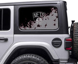 Brooklyn Nets NBA Rear Side Quarter Window Vinyl Decal Stickers Fits Jeep Wrangler