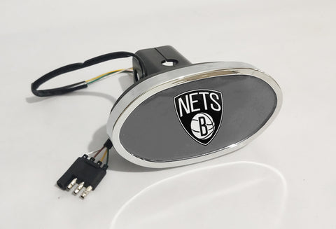 Brooklyn Nets NBA Hitch Cover LED Brake Light for Trailer