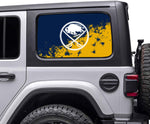 Buffalo Sabres NHL Rear Side Quarter Window Vinyl Decal Stickers Fits Jeep Wrangler