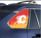 Calgary Flames NHL Rear Side Quarter Window Vinyl Decal Stickers Fits Toyota Rav4