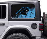 Carolina Panthers NFL Rear Side Quarter Window Vinyl Decal Stickers Fits Jeep Wrangler