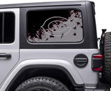 Chicago Bears NFL Rear Side Quarter Window Vinyl Decal Stickers Fits Jeep Wrangler