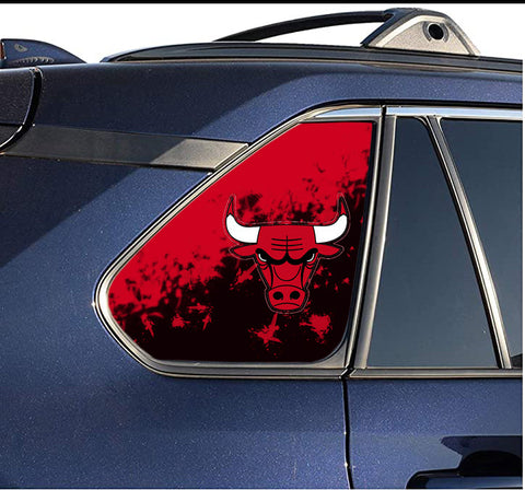 Chicago Bulls NBA Rear Side Quarter Window Vinyl Decal Stickers Fits Toyota Rav4