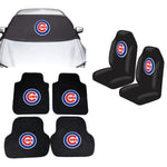 Chicago Cubs MLB Car Front Windshield Cover Seat Cover Floor Mats