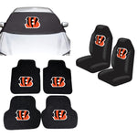 Cincinnati Bengals NFL Car Front Windshield Cover Seat Cover Floor Mats