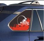 Cleveland Browns NFL Rear Side Quarter Window Vinyl Decal Stickers Fits Toyota Rav4