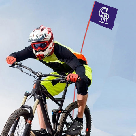 Colorado Rockies MLB Bicycle Bike Rear Wheel Flag