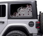 Columbus Blue Jackets NHL Rear Side Quarter Window Vinyl Decal Stickers Fits Jeep Wrangler