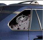 Columbus Blue Jackets NHL Rear Side Quarter Window Vinyl Decal Stickers Fits Toyota Rav4