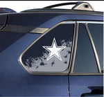 Dallas Cowboys NFL Rear Side Quarter Window Vinyl Decal Stickers Fits Toyota Rav4