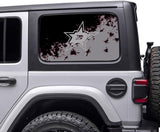 Dallas Stars NHL Rear Side Quarter Window Vinyl Decal Stickers Fits Jeep Wrangler