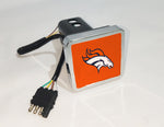 Denver Broncos NFL Hitch Cover LED Brake Light for Trailer