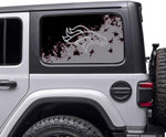 Denver Broncos NFL Rear Side Quarter Window Vinyl Decal Stickers Fits Jeep Wrangler