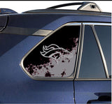 Denver Broncos NFL Rear Side Quarter Window Vinyl Decal Stickers Fits Toyota Rav4