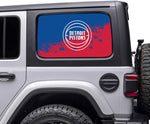 Detroit Pistons NBA Rear Side Quarter Window Vinyl Decal Stickers Fits Jeep Wrangler